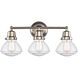 Aditi Olean 3 Light 22.75 inch Brushed Satin Nickel Bath Vanity Light Wall Light, Aditi