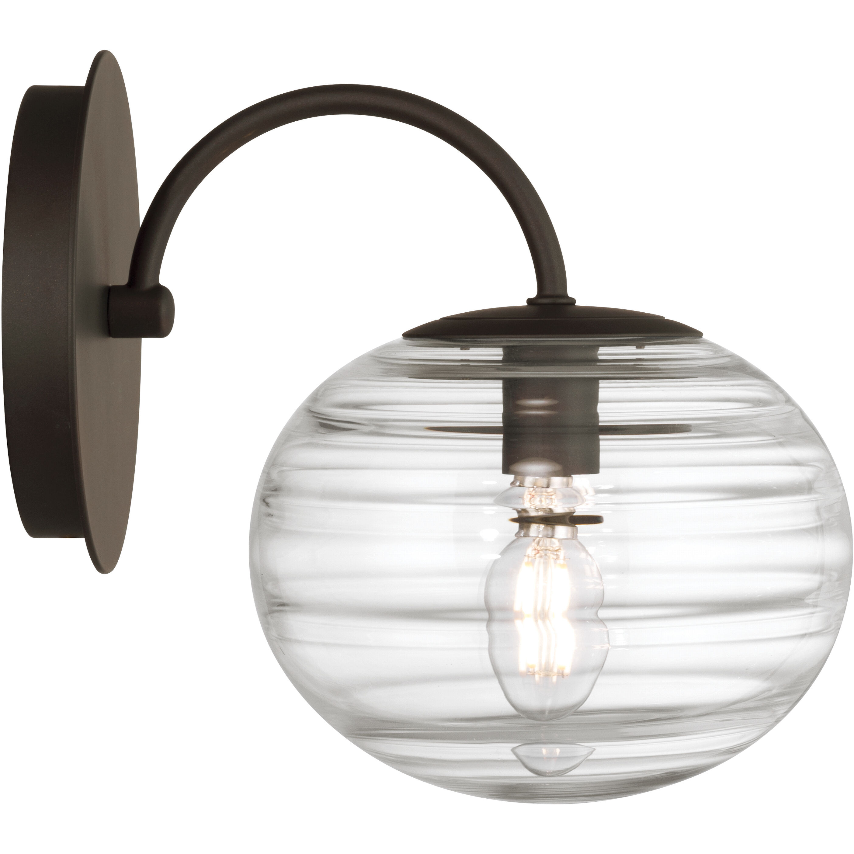 Lenora 1 Light 6.75 inch Dark Bronze Bath Sconce Wall Light