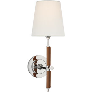 Thomas O'Brien Bryant2 LED 5.5 inch Polished Nickel and Natural Leather Wrapped Sconce Wall Light