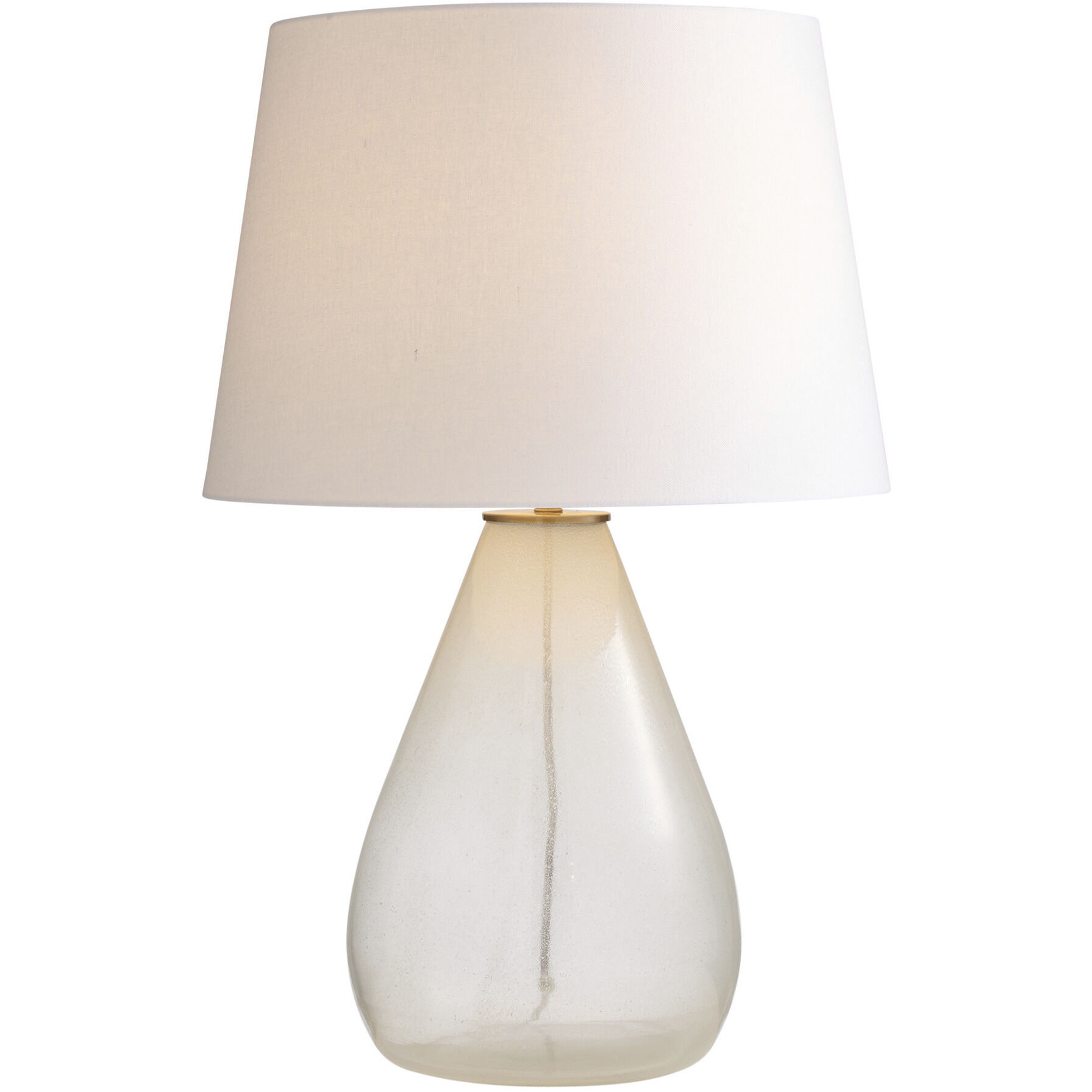 Tiber 30 inch 150.00 watt Clear and Antique Brass Table Lamp Portable Light