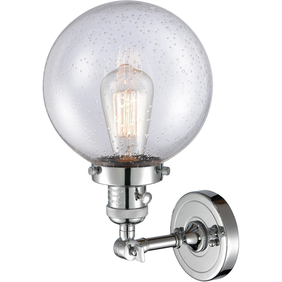 Franklin Restoration Large Beacon LED 8 inch Polished Chrome Sconce Wall Light, Franklin Restoration