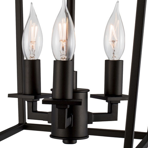 Cage 3 Light 8.5 inch Matte Black Pendant Ceiling Light