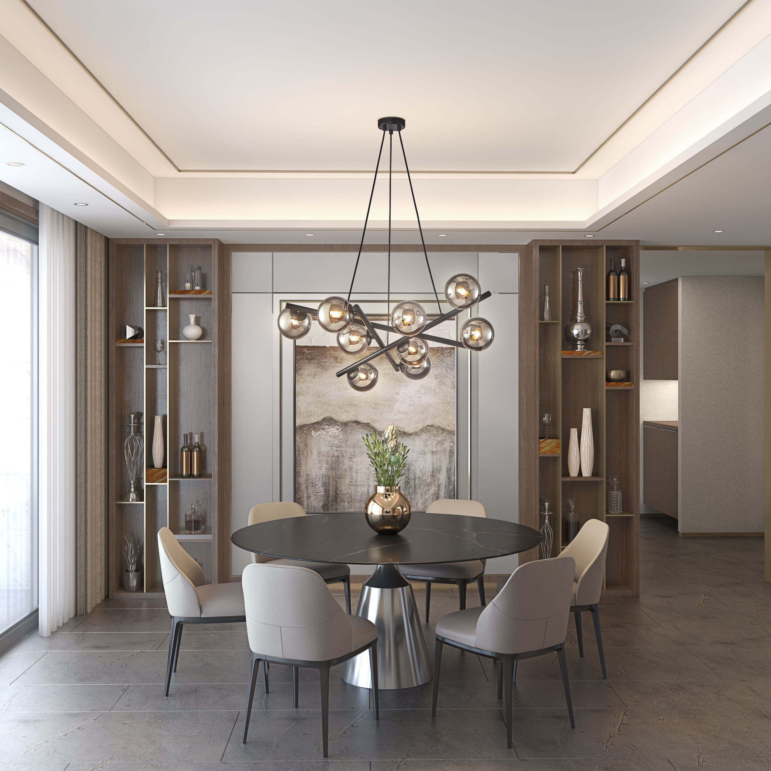 Modena LED 31 inch Matte Black Chandelier Ceiling Light