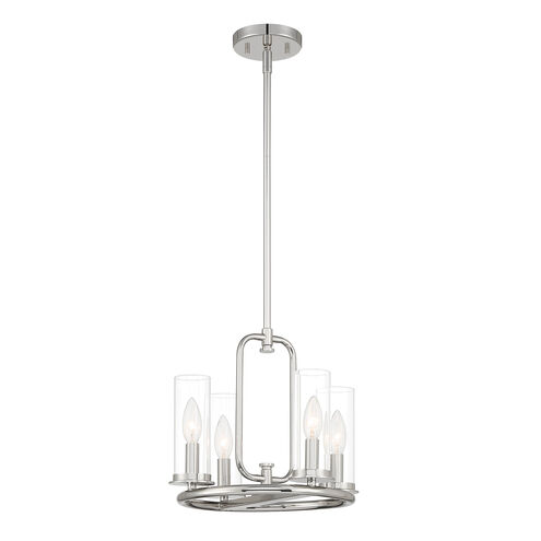 Hudson Heights 4 Light 14 inch Polished Nickel Pendant Convertible Ceiling Light