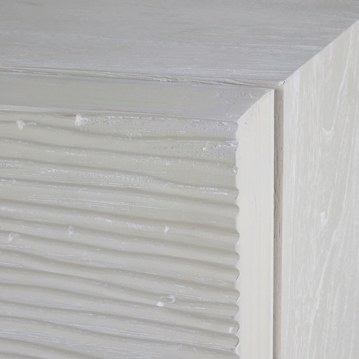 Tilden Cerused White / Antique Bronze / Antique Mirror Cabinet