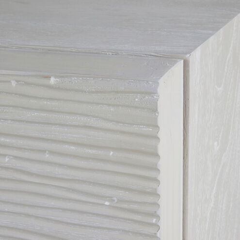 Tilden Cerused White / Antique Bronze / Antique Mirror Cabinet