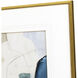 Abstract Blue and White and Beige and Green Framed Art