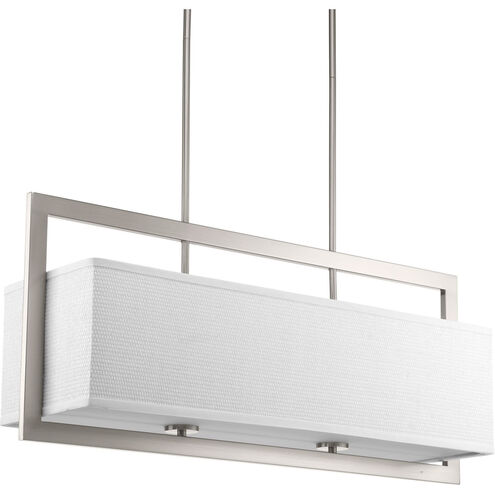 Harmony 4 Light 34 inch Brushed Nickel Linear Chandelier Ceiling Light