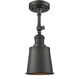 Franklin Restoration Addison LED 5 inch Oil Rubbed Bronze Semi-Flush Mount Ceiling Light, Franklin Restoration