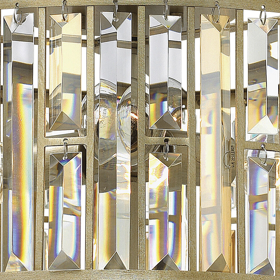 Gemma LED 16.5 inch Silver Leaf Foyer Light Ceiling Light, Flush Mount