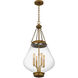 Wallace 4 Light 16 inch Weathered Brass Pendant Ceiling Light