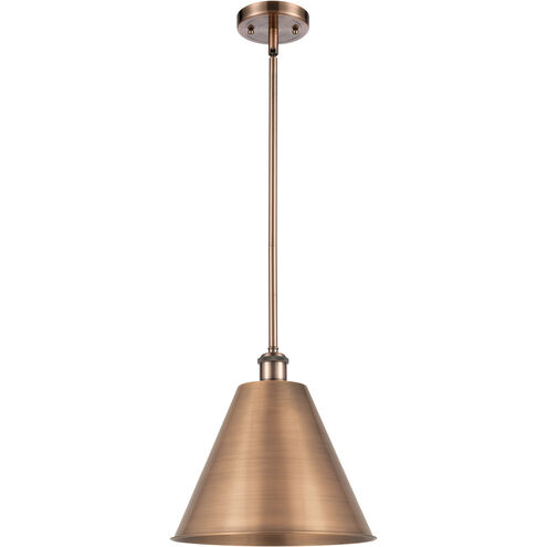 Ballston Cone 1 Light 12 inch Antique Copper Pendant Ceiling Light