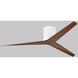Atlas Eliza-H 56 inch Gloss White with Walnut Tone Blades Ceiling Mount Paddle Fan, Atlas