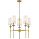 Emily 5 Light 28 inch Rubbed Brass Chandelier Ceiling Light