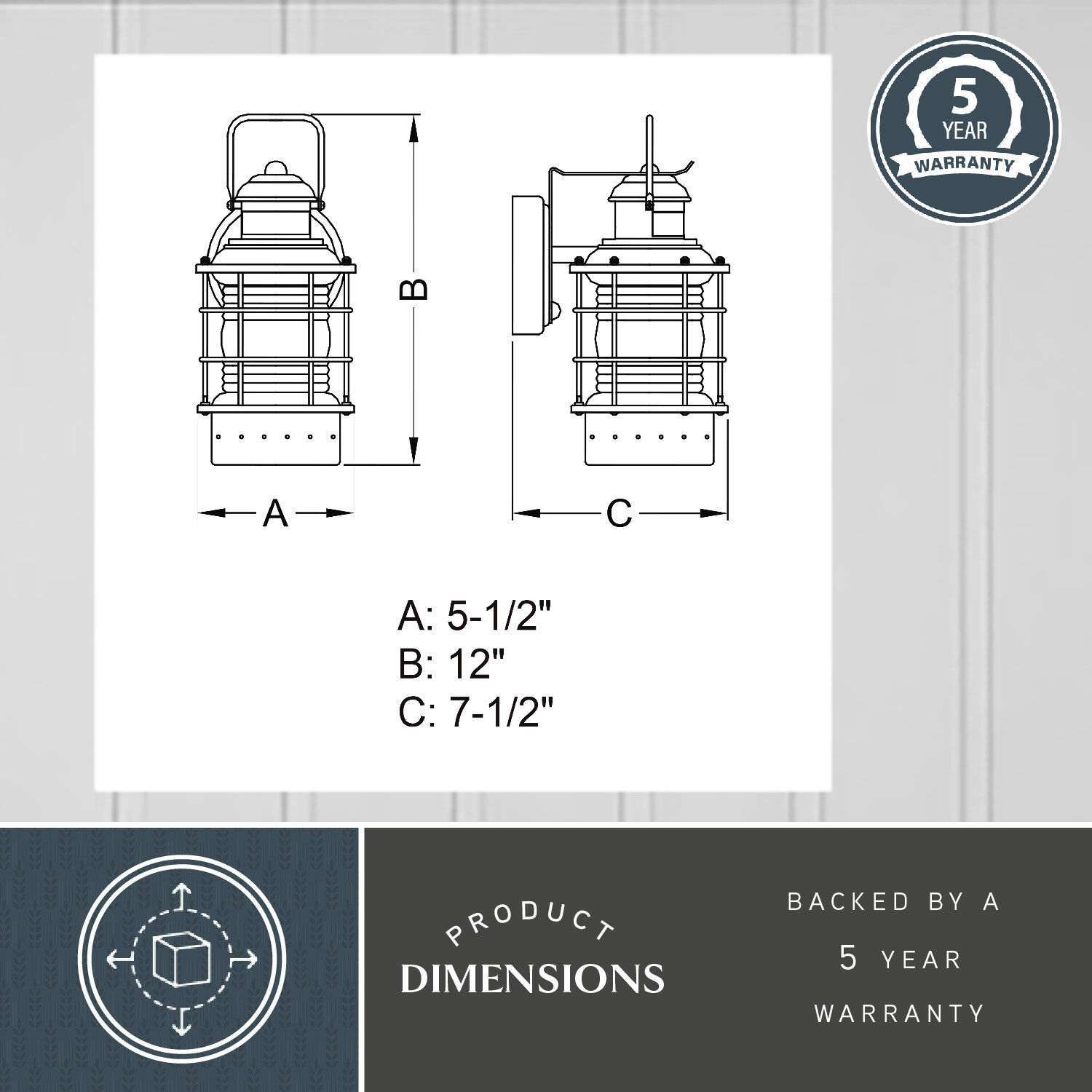 Hyannis Textured Black Outdoor Motion Sensor