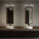 Flatte LED 24 inch Black Chrome Bath Vanity & Wall Light in Black/Chrome, dweLED