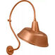 Thomas O'Brien Academy Barn Light LED 27 inch Soft Copper Larrabee Barn Light in 16" Soft Copper Tilted Bowers Shade
