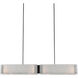 Textured Glass LED 44.3 inch Matte Black Linear Chandelier Ceiling Light