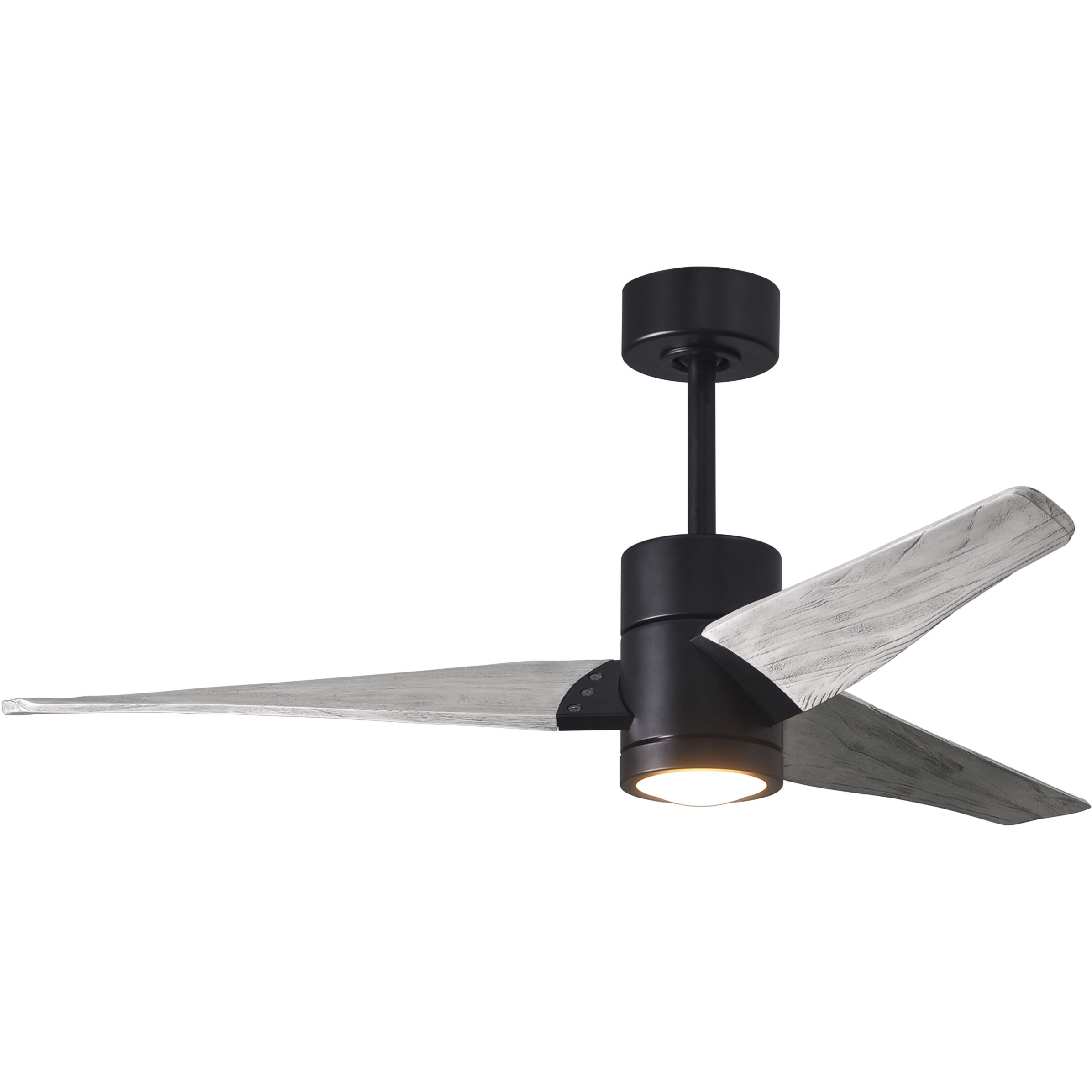 Atlas Super Janet 52 inch Matte Black with Barn Wood Tone Blades Ceiling Fan, Paddle Fan