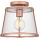 Labrant 1 Light 11 inch Matte Rose Gold Semi-Flush Mount Ceiling Light