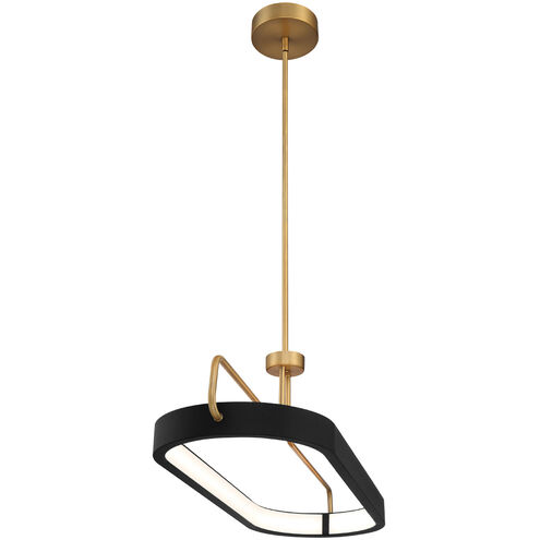 Pemberton LED 12 inch Warm Brass Pendant Ceiling Light