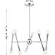 Contemporary 10 Light 24 inch Chrome Chandelier Ceiling Light