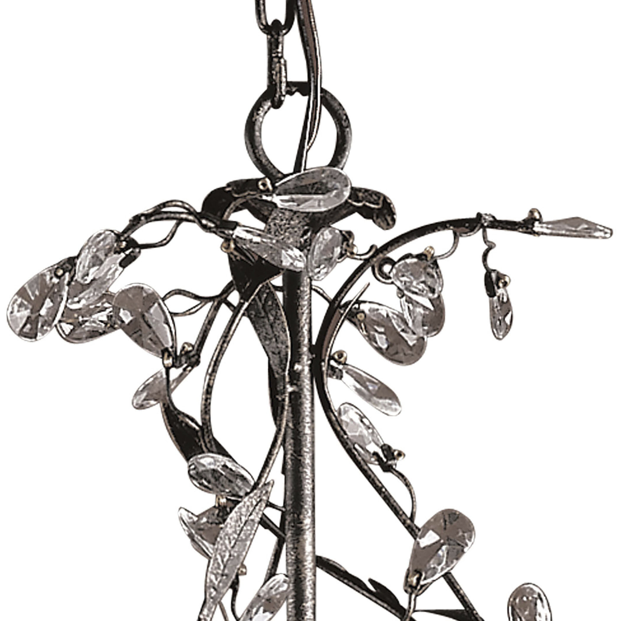 Circeo 5 Light 27 inch Silvered Bronze with Clear Chandelier Ceiling Light