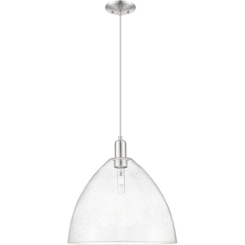 Arcadia Bristol 1 Light 16 inch Brushed Satin Nickel Mini Pendant Ceiling Light in Seedy