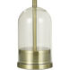 Cameron 19.75 inch 60 watt Brushed Gold-Clear-White Table Lamp Portable Light