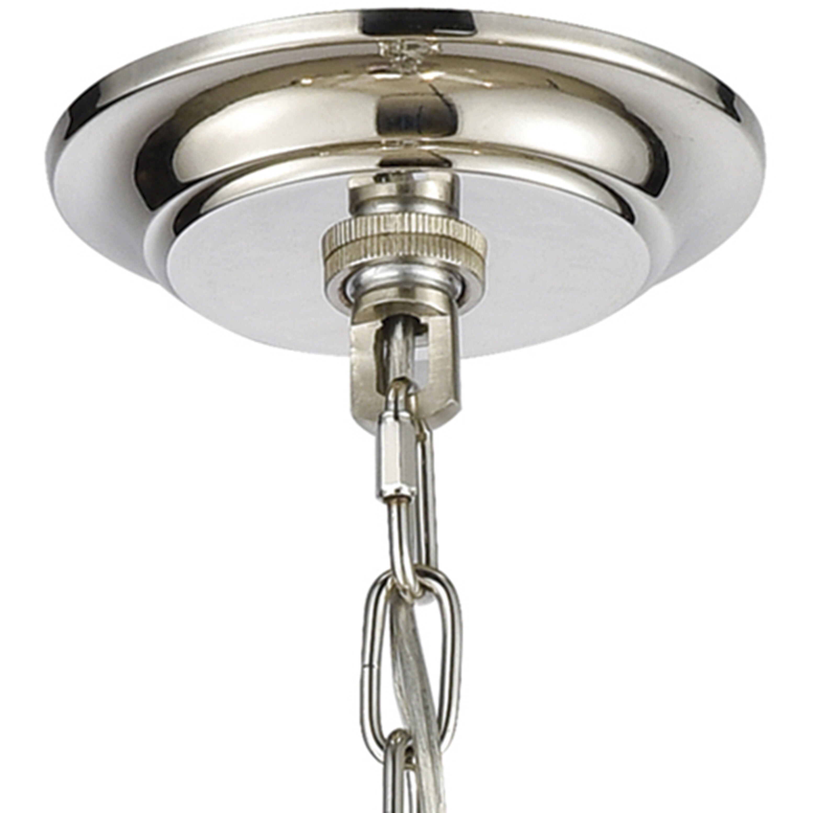 Ice Geist 8 Light 33 inch Polished Nickel with Clear Chandelier Ceiling Light
