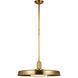 Chapman & Myers Ruhlmann LED 24 inch Antique-Burnished Brass Factory Pendant Ceiling Light