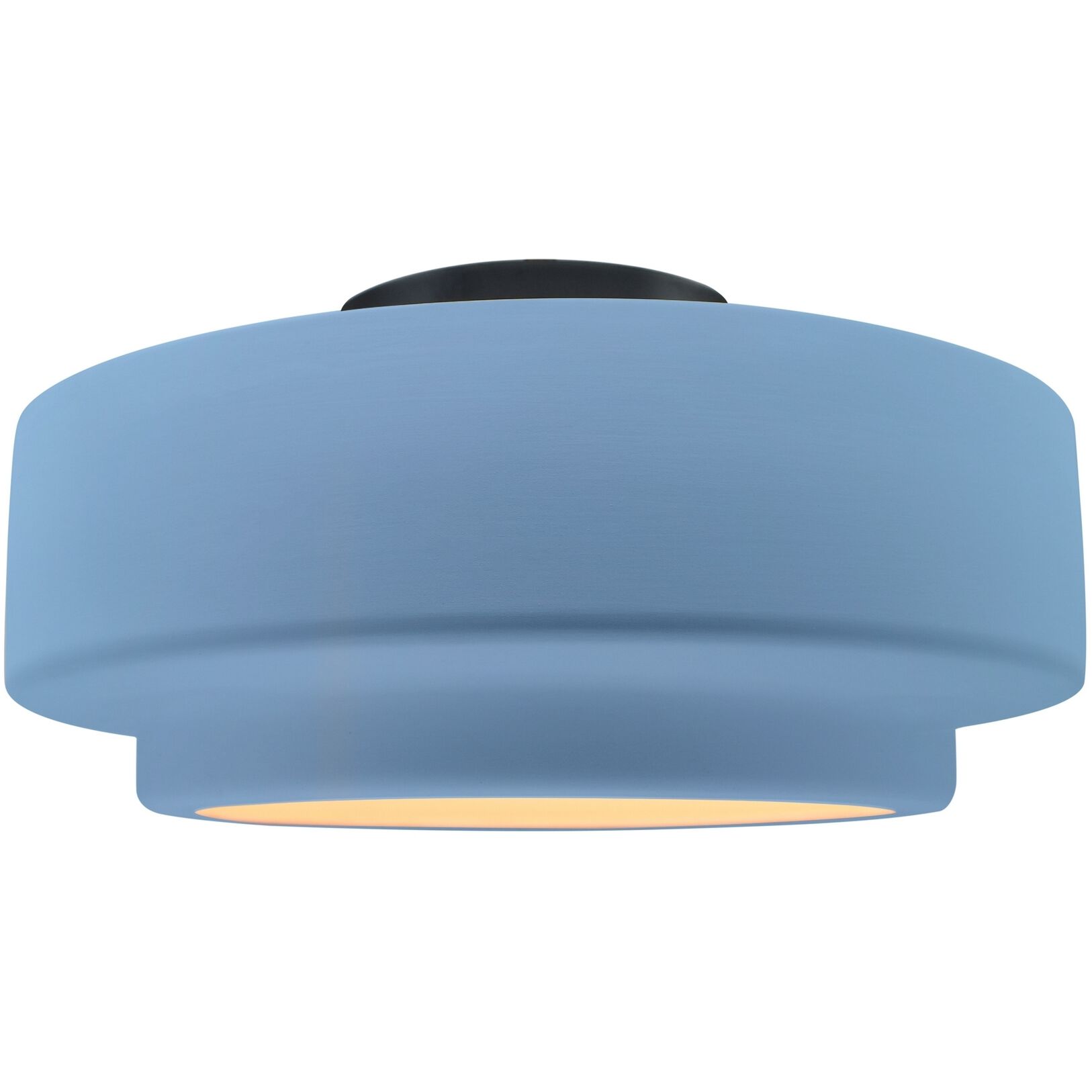 Radiance Collection - Tier 1 Light 12 inch Sky Blue Semi-Flush Ceiling Light, Form+Finish+Function