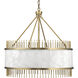 Upsala 8 Light 32 inch Antique Brass & White Alabaster Chandelier Ceiling Light