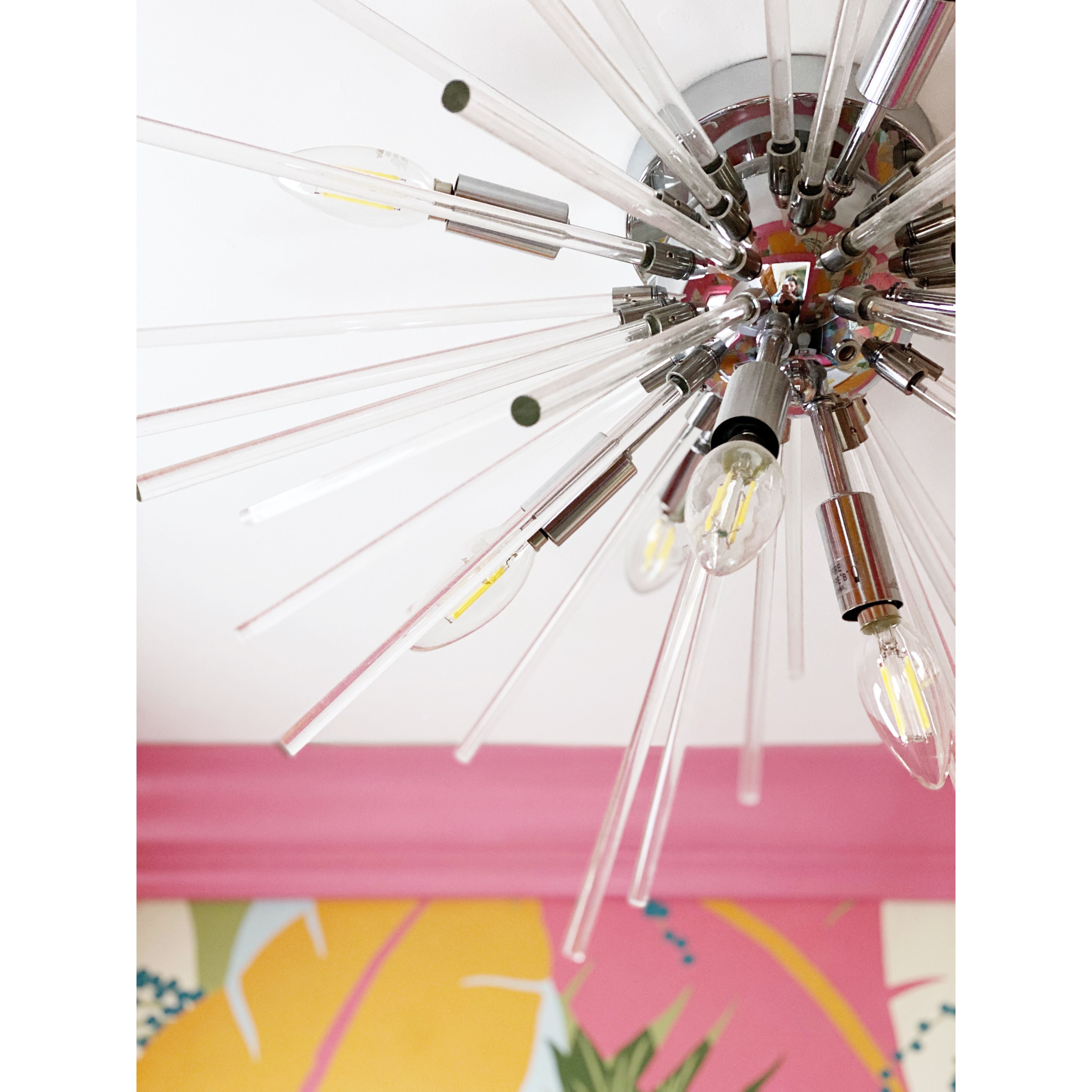 Polaris 8 Light 25 inch Polished Chrome Flush Mount Ceiling Light