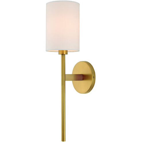 Larchmont 1 Light 5 inch Satin Brass Wall Sconce Wall Light