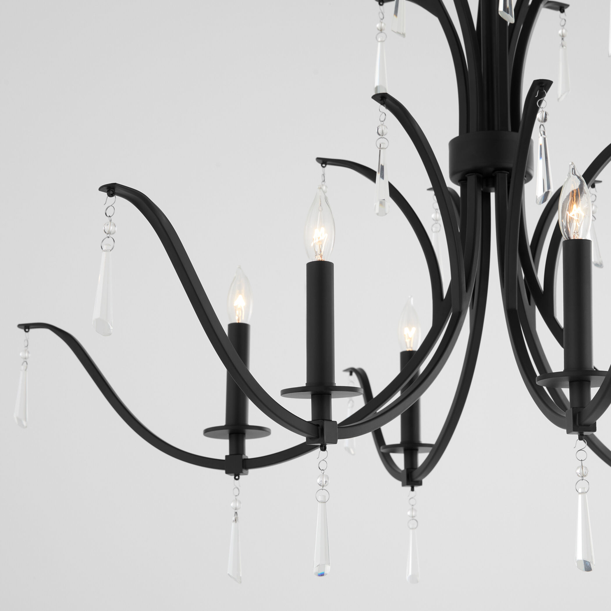 Majesty 6 Light 22.5 inch Matte Black Chandelier Ceiling Light