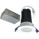M2 Matte Powder White Mini Recessed Downlight, Round Lensed Shower Trim