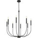 Traci 8 Light 30.75 inch Flat Black Chandelier Ceiling Light