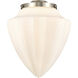 Franklin Restoration Bullet LED 12 inch Antique Copper Mini Pendant Ceiling Light in Matte White