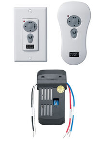 Universal White Fan Wall/Hand-Held Remote Control Kit, Wall/Hand-held