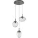 Cosmos LED LED 22.3 inch Graphite Chandelier Ceiling Light, Round Multi-Port