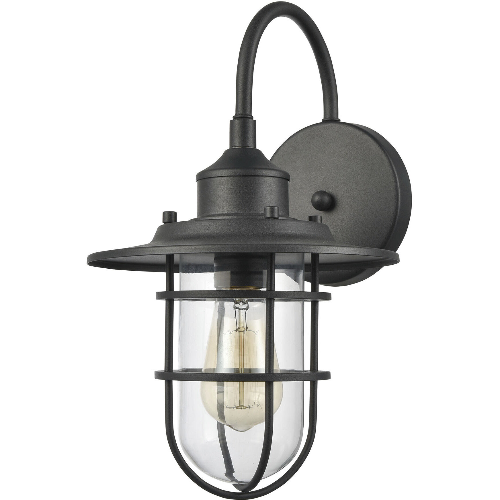 Coastal Farm 1 Light 15 inch Charcoal Outdoor Sconce