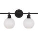 Collier 2 Light 19 inch Black Wall sconce Wall Light