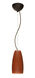 Tao 10 LED Bronze Pendant Ceiling Light in Cherry Glass