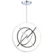 Trilogy LED 32 inch Polished Nickel Pendant Ceiling Light