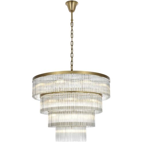 Harlow 28 Light 40 inch Satin Gold Chandelier Ceiling Light