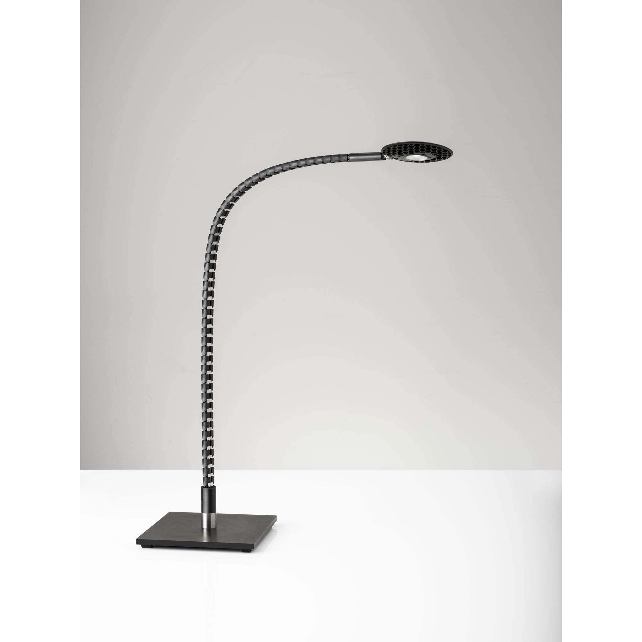 Natrix 16 inch 9.00 watt Black / Brushed Steel Desk Lamp Portable Light, ADS360