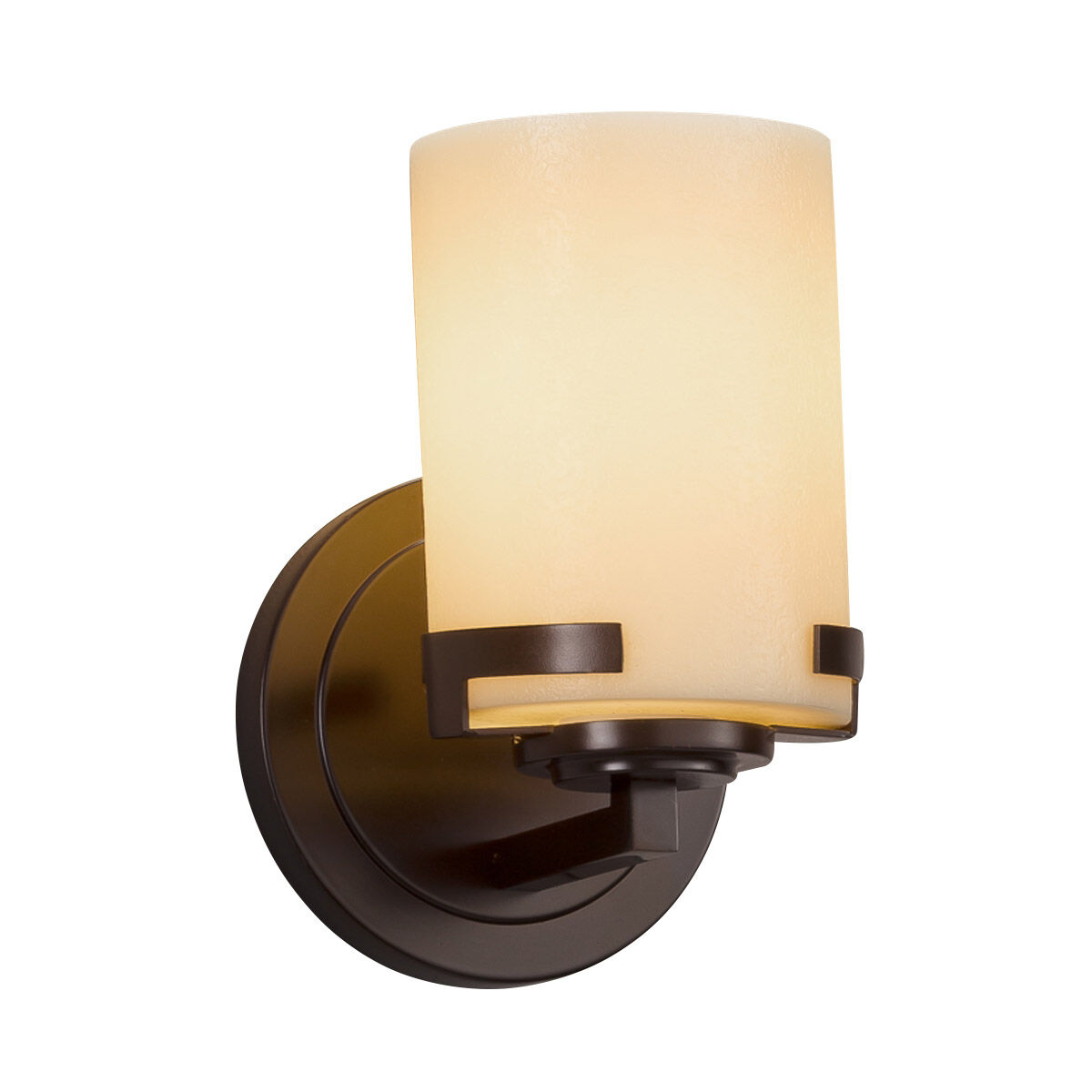 Candlearia 1 Light 5 inch Dark Bronze Wall Sconce Wall Light in Cream CandleAria Cylinder with