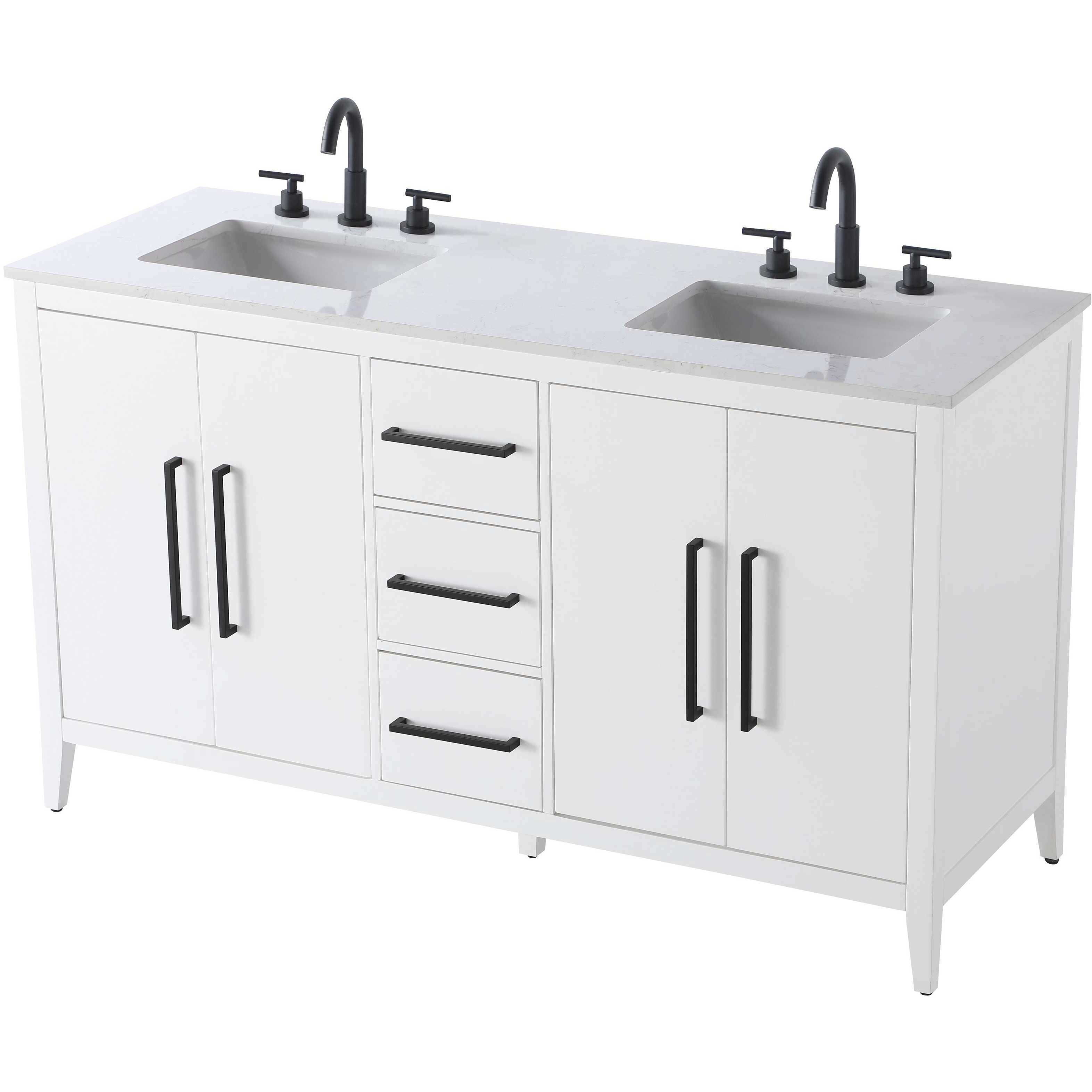 Millie 60 X 35 inch White Bathroom Vanity Cabinet
