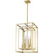 Easton 8 Light 16.5 inch Rubbed Brass Chandelier Ceiling Light